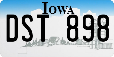 IA license plate DST898