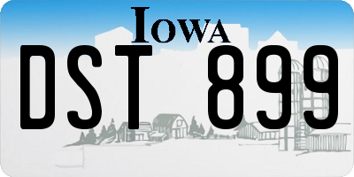 IA license plate DST899