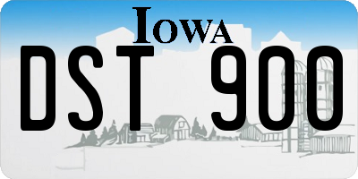 IA license plate DST900