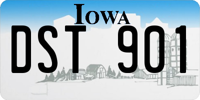 IA license plate DST901