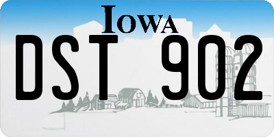 IA license plate DST902