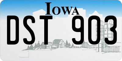 IA license plate DST903