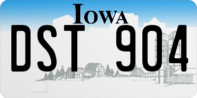 IA license plate DST904