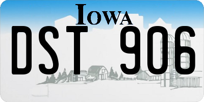 IA license plate DST906