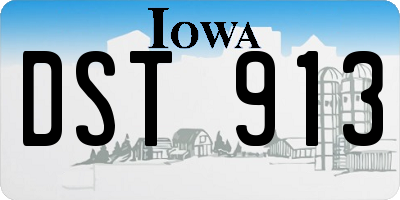 IA license plate DST913