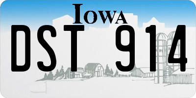 IA license plate DST914
