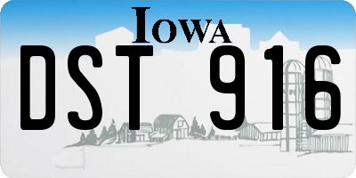 IA license plate DST916