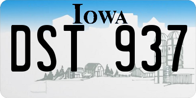 IA license plate DST937