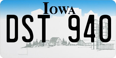 IA license plate DST940