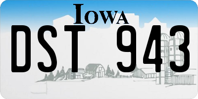 IA license plate DST943
