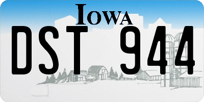 IA license plate DST944