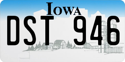 IA license plate DST946