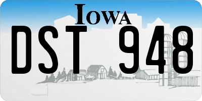 IA license plate DST948