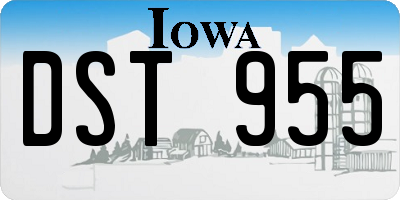 IA license plate DST955