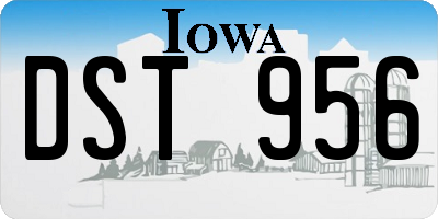 IA license plate DST956