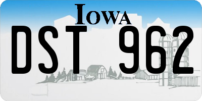 IA license plate DST962