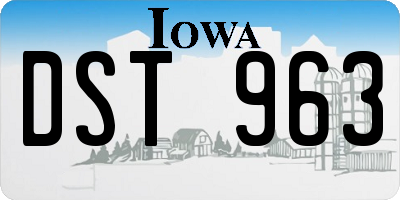 IA license plate DST963