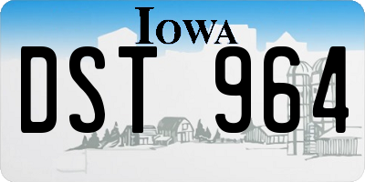 IA license plate DST964