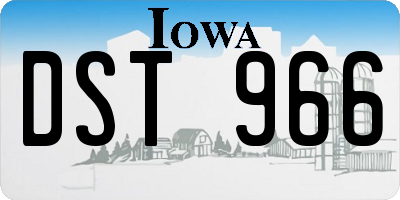 IA license plate DST966