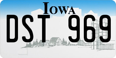 IA license plate DST969