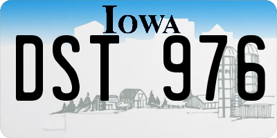 IA license plate DST976