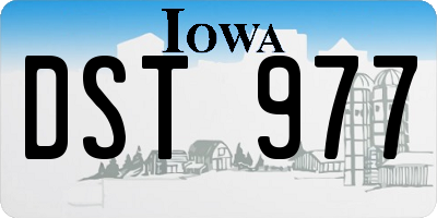 IA license plate DST977