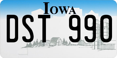 IA license plate DST990