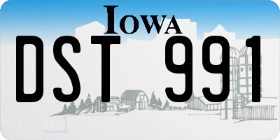 IA license plate DST991