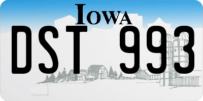 IA license plate DST993