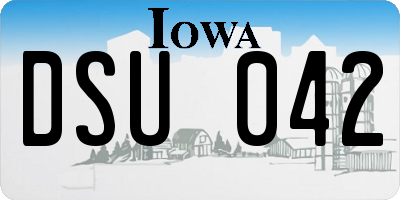 IA license plate DSU042
