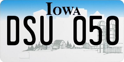 IA license plate DSU050