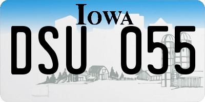 IA license plate DSU055