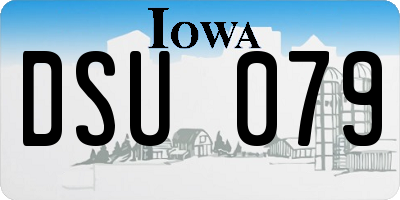 IA license plate DSU079
