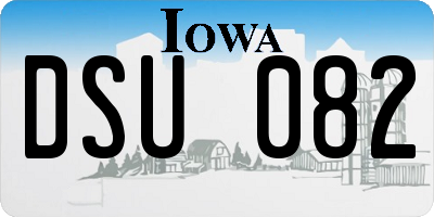 IA license plate DSU082