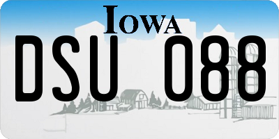 IA license plate DSU088