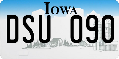 IA license plate DSU090