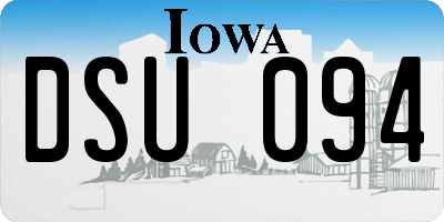 IA license plate DSU094