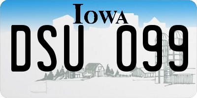 IA license plate DSU099