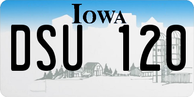 IA license plate DSU120