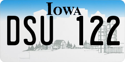 IA license plate DSU122