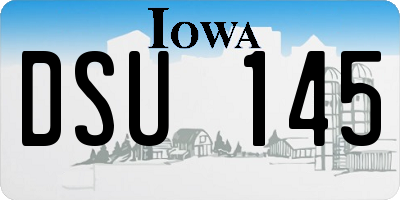 IA license plate DSU145