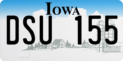 IA license plate DSU155
