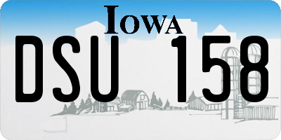IA license plate DSU158