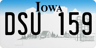 IA license plate DSU159