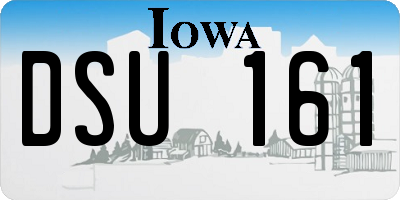 IA license plate DSU161
