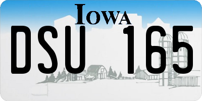 IA license plate DSU165