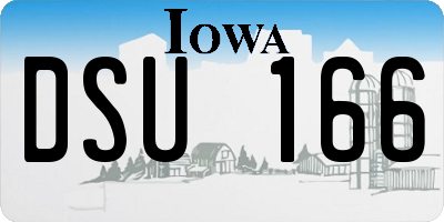 IA license plate DSU166