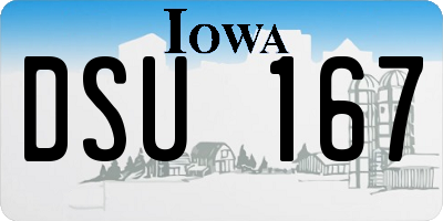 IA license plate DSU167