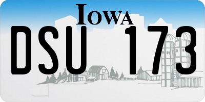 IA license plate DSU173