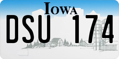IA license plate DSU174